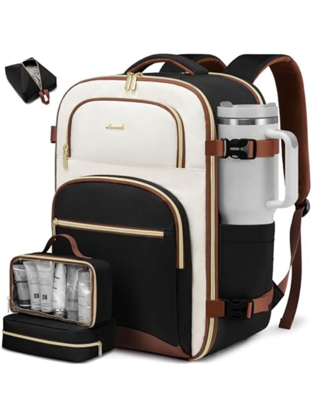 40L Travel Backpack Carry On TSA Laptop Bag Suitcase Weekender Packing Cubes